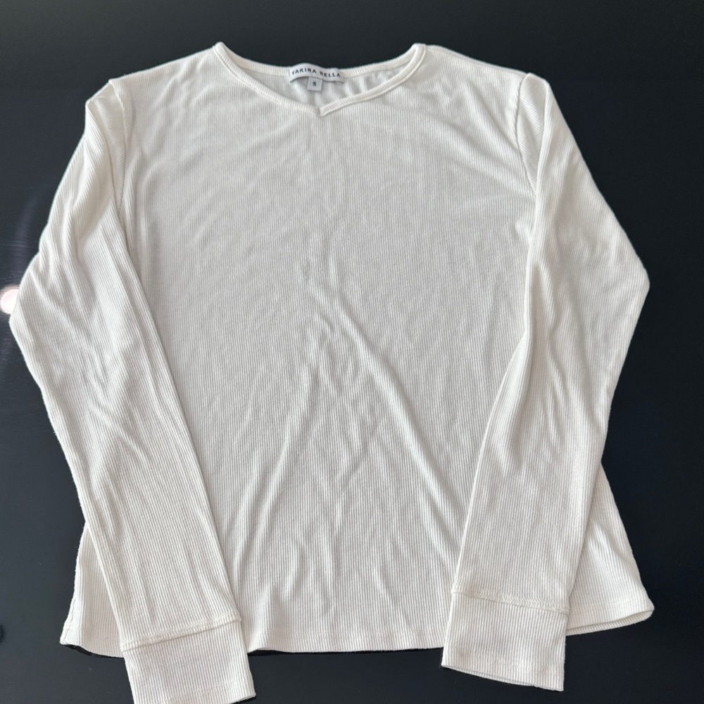 Cream Long Sleeve Top